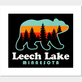 Leech Lake Fishing Minnesota Vacation Travel Bear Posters and Art